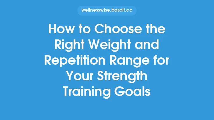 How to Choose the Right Weight and Repetition Range for Your Strength Training Goals Thumbnail
