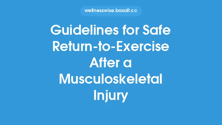 Guidelines for Safe Return‑to‑Exercise After a Musculoskeletal Injury Thumbnail