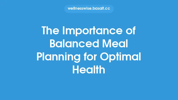 The Importance of Balanced Meal Planning for Optimal Health Thumbnail