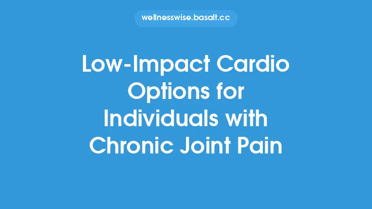 Low-Impact Cardio Options for Individuals with Chronic Joint Pain Thumbnail