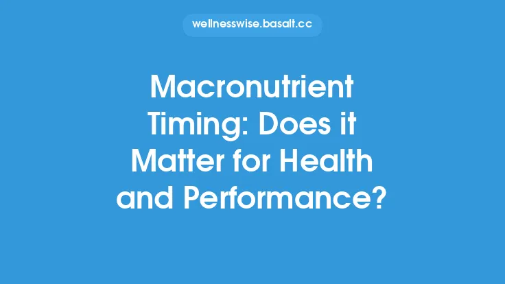 Macronutrient Timing: Does it Matter for Health and Performance? Thumbnail