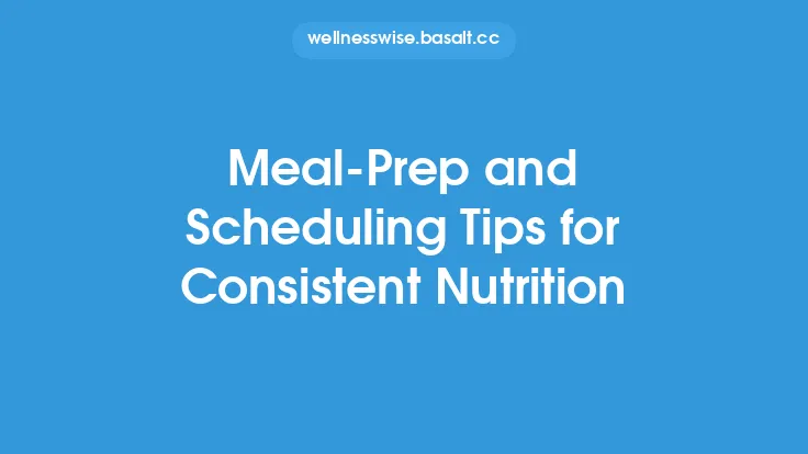 Meal‑Prep and Scheduling Tips for Consistent Nutrition Thumbnail