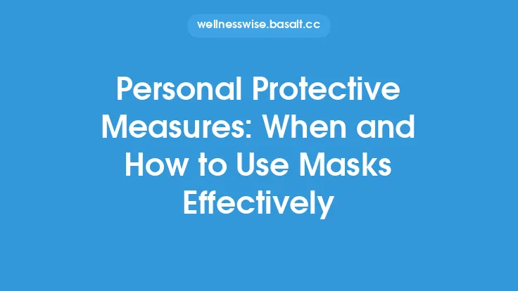 Personal Protective Measures: When and How to Use Masks Effectively Thumbnail