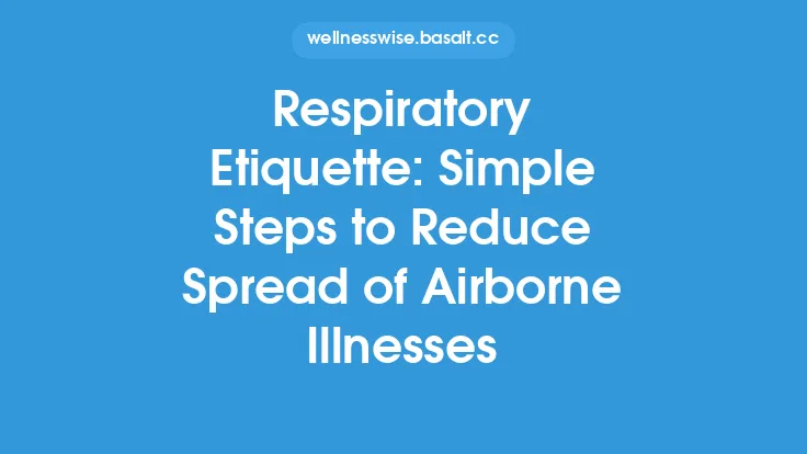 Respiratory Etiquette: Simple Steps to Reduce Spread of Airborne Illnesses Thumbnail