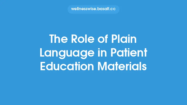 The Role of Plain Language in Patient Education Materials Thumbnail