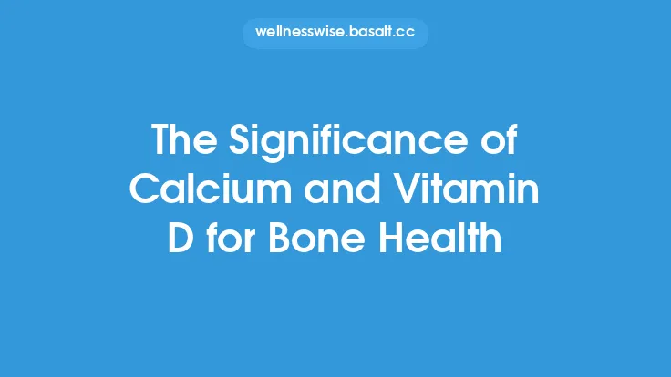 The Significance of Calcium and Vitamin D for Bone Health Thumbnail