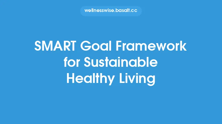 SMART Goal Framework for Sustainable Healthy Living Thumbnail
