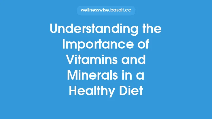 Understanding the Importance of Vitamins and Minerals in a Healthy Diet Thumbnail