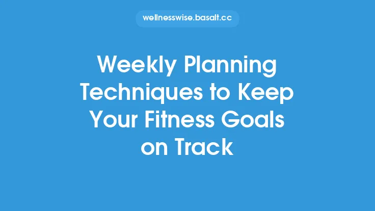 Weekly Planning Techniques to Keep Your Fitness Goals on Track Thumbnail