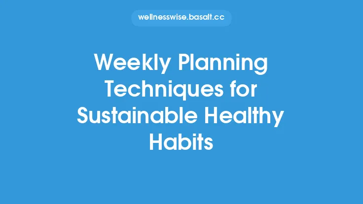 Weekly Planning Techniques for Sustainable Healthy Habits Thumbnail